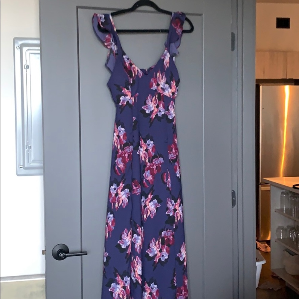 Purple Floral Maxi Dress